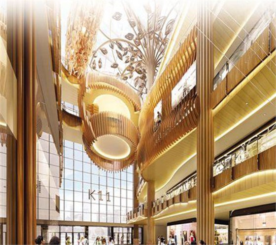 廣州K11:設有30米高的玻璃天幕 廣州K11:設有30米高的玻璃天幕