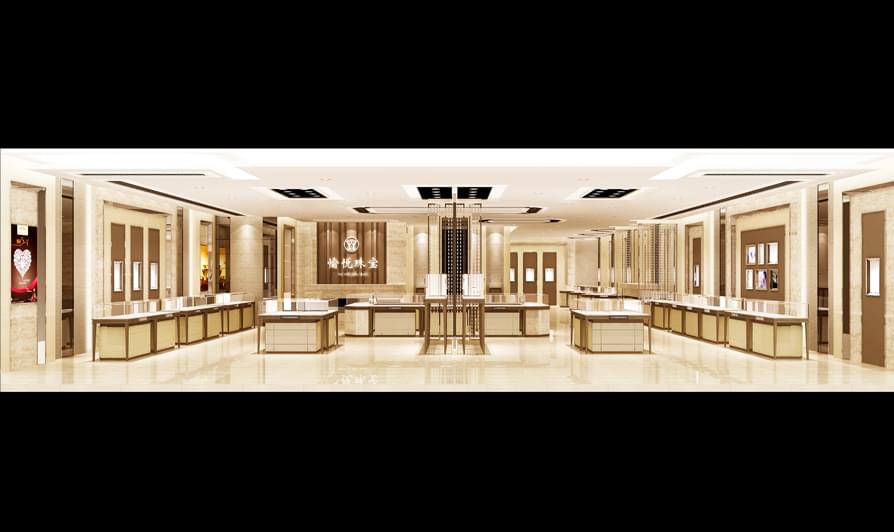 愉悅珠寶店營業(yè)空間一層設(shè)計效果 愉悅珠寶店營業(yè)空間一層設(shè)計效果層